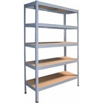 Shelfplaza - pro 155x90x40 cm Étagère charge lourde gris / etagere metal 5 plateaux / capacité d' étagere métallique 200kg / meuble etagere rangement