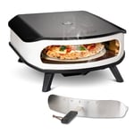 cozze - Four à Pizza à Gaz avec Pierre Rotative - Puissance 6.0 kW, Cuisson Parfaite des Pizzas Ø42.5 cm, Thermomètre Intégré, Acier Galvanisé