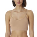 Schiesser BH Bustier Removable Pads Top Beige polyamid Small Dame