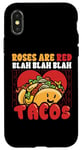 iPhone X/XS Funny Valentines Day Roses Are Red Blah Taco Lover Foodie Case