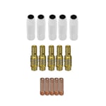 15/30pcs MB-15AK Torche De Soudage Consommables 180A MIG Torche Gaz Buse Conseils Titulaire Pistolet Cou Emballé pour MIG Machine À Souder - Type 15 PCS-1.0mm