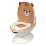 Bambisol Pot Bébé Toilette Ourson | Apprentissage de la Propreté Simplifié pour Enfants, Nettoyage Facile