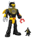 Imaginext DC Super Friends Batman Toys Insider & Exo Suit 12-Inch Robot with Lights & Sounds for Ages 3+ Years, Black, HYG31