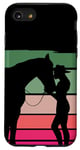 Coque pour iPhone SE (2020) / 7 / 8 Girl Kisses A Horse Rétro Vintage