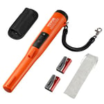 VEVOR Détecteur de Métaux Pinpointer IP68 Entièrement Étanche Pointeur de Métaux Portable Profondeur de Détection 114 mm 3 Modes Sonde de Chasse au Trésor Pro avec Étui Piles 9 V pour Adultes Enfants