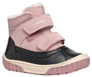 Geox Baby B OMAR Girl WPF C Ankle Boot, Black/Rose, 5 UK Child