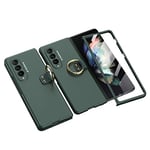 COQUE Étui pour Galaxy Z Fold 3 5G, de téléphone Tout Compris avec Support vidéo à Anneau, de téléphone Pliable pour Samsung Galaxy Z Fold 3 5G-Vert