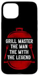 iPhone 15 Plus BBQ Smoker Grill Master The Man The Myth The Legend Badge Case