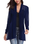 Gyabnw Cardigan Femme, Bolero Femme Chic et Elegant, Translucide Léger Respirant Gilet Long, Jaune, XXL