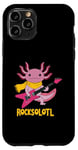 Coque pour iPhone 11 Pro Rocksolotl Guitare Axolotl pour enfant