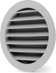 WSGG Grille Aeration Ronde 150mm avec Moustiquaire Alu, Intérieur Fonte d'aluminium, Grille Ventilation Exterieur pour Camping-Cars, Garage, Stable aux UV, Antirouille