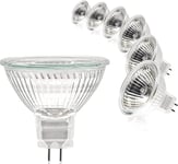 MR16 Spot Light Bulb, 12V 20W Ljuskälla, Gu5.3 Bulb Dimbar MR16 Ljuskälla, 2 Pin Halogen Ljuskällor Varm Vit 2700K，Paket med 6