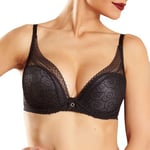 Chantelle BH Festivite Lace Plunge Bra Svart F 75 Dam