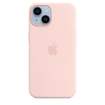 iPhone 14 Silicone Case with MagSafe — Chalk Pink