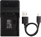 EN-EL10 USB Chargeur pour Nikon Coolpix S200, S203, S210, S220, S230, S3000, S4000, S500, S510, S5100, S520, S570, S60, S600, S700, S80 Caméra et Plus