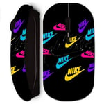 Souris sans Fil - Nike Logo Fond Noir Maniacase Noir