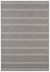 Elle Decoration Laon Tapis d'intérieur et d'extérieur 80 x 150 cm – Look fait à la main Design moderne tissé plat – Résistant aux intempéries pour terrasse, balcon, salon, cuisine, bureau et chambre à coucher en gris, 80 x 150 cm