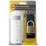 YALE WIRELESS ALARM Shed Garage PIR Motion Detection Loud Siren + Padlock Hasp