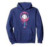 Baseball Home Plate Drip Ice Cream Sprinkles, Baseball Bat Pullover Hoodie