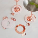 Ginger Ray Blush Hen Ring Shaped Rose Gold Drink Markers 10 Pack