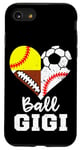 iPhone SE (2020) / 7 / 8 Ball Gigi Funny Soccer Football Baseball Softball Gigi Heart Case