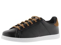 Victoria Basket Basse Tenis Effet Cuir avec Lacets Ronds en Coton Couleur Cuir Negro 29