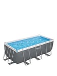 Bestway 13Ft X 6Ft Power Steel Frame Pool Set, Filter Pump With Ladder