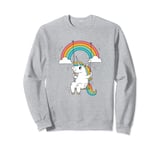 Rainbow Swinging Unicorn Sweatshirt