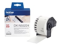 Brother Dkn55224 - Papper - Svart På Vitt - Roll (5,4 Cm X 30,5 M) 1 Rulle (Rullar) Tejp - För Brother Ql-1050, Ql-1060, Ql-500, Ql-550, Ql-560, Ql-570, Ql-580, Ql-650, Ql-700, Ql-720