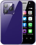 Pocket Mini Android Phones,4G Petit Smartphone débloqué,Android 9,Quad-Core,2600mAh,3 Pouces HD+ IPS Dual SIM Free Mobile Phone,Face Unlock,OTG Camera GPS Google Play Store (Violet 2GB+16GB).[U629]