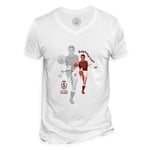 T-Shirt Homme Col V Raymond Kopa Vintage Footballeur Foot Star