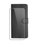 Leather Wallet Flip Case for Nokia XR21 and Glass Screen Protector Black