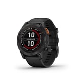 Garmin fēnix 7 PRO SOLAR, Premium Multisport GPS Smartwatch,Solar Charging, Advanced Training Features, Touchscreen and Buttons, Ultratough Design , Flash Light, Up to 22 days battery life, Black