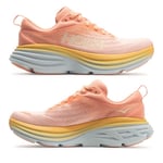 HOKA ONE ONE Bondi 8 Textile Damskor Lågtoppiga Löparskor för Asfalt Yellow Pink 37