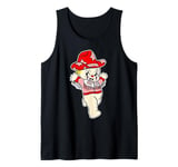 Kewpie Baby Rodeo Cowgirl Cowboy Traditional Tattoo Flash Tank Top