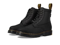 DR MARTENS Mixte 8 Eye Boot, Black Connection WP & Black Coated Nylon, 36 EU