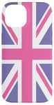 iPhone 14 Purple and Pink, United Kingdom The Union Jack Flag Case