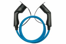 Kabelmeister E-Auto-Ladekabel Mode 3, Typ 2 Stecker An Buchse, 32 A, 5 M, Blå