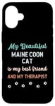 Coque pour iPhone 16 Plus Maine Coon Cat, maman, père, propriétaire, amoureux, thérapeute et ami