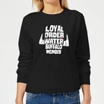 The Flintstones Loyal Order Of Water Buffalo Member Women's Sweatshirt - Black - XXL - Noir