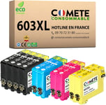 Comete,Marque Française-603Xl-10 Cartouches D'Encre Compatibles Epson 603 Xl Etoile De Mer-Pour Epson Expression Home Xp-2100 Xp-2105 Xp-3100 Xp-3105 Xp-4100 (4 Noir 2 Cyan 2 Magenta 2 Jaune)