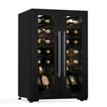 Klarstein Wine Refrigerator 24 bottles 2 zones LED Wine Fridge Beer Cooler LED