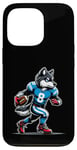 Coque pour iPhone 13 Pro Wolf Football américain pour garçons