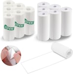 Lot de 12 rouleaux de papier thermique pour enfants - Pour appareil photo instantané - Mini papier thermique - Autocollant imprimable - Papier d'impression pour imprimante photo mobile - 57 x 25 mm