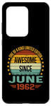 Coque pour Galaxy S20 Ultra Awesome Since June 1962 limited edition 62nd Birthday