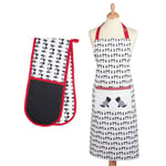 Kitchencraft Kitchen Apron & Double Oven Glove - Westie Dog Print