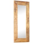 FIMEI Miroir sculpté à la main 110x50x11 cm Bois de manguier solide