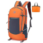 YOODI Sac à Dos Pliable Ultraléger 20L, Étanche Sac à Dos Randonnée Sac à Dos Sport Sac à dos de Voyage Petit Sac à Dos Pliables pour Hommes Femmes Enfants Sac à Dos de Cyclisme (Orange)