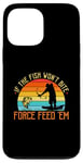 Coque pour iPhone 13 Pro Max Bowfishing Force Feed Them, pêcheur, arc et flèche