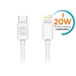 Forever kabel USB-C - Lightning 1,0 m 3A, 20 W, Vit